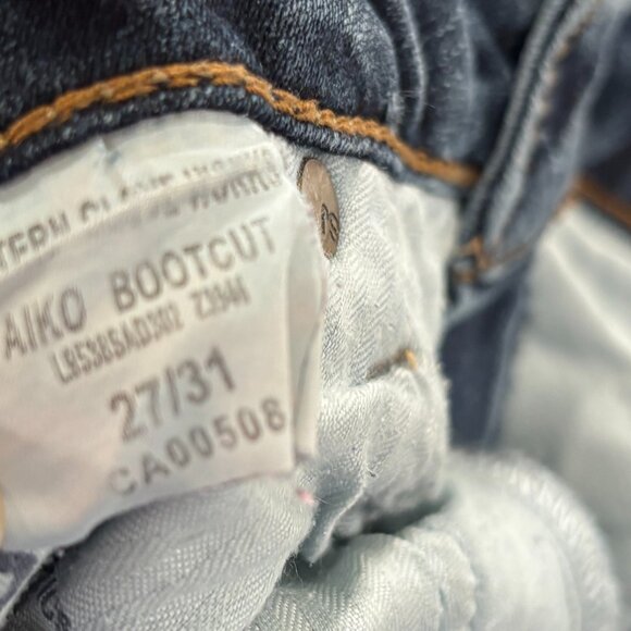 Silver Aiko bootcut thick stitch denim jeans women's 27 X 31   Lot A - Picture 6 of 7